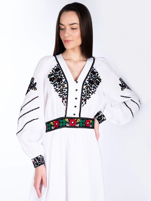 Лляна Жіноча Вишита сукня Едельвіка фото 2