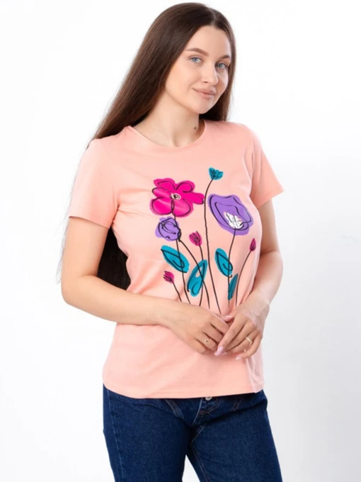 Футболки и поло Носи своє модель 8188-001-33-2-persik-kvti Фото