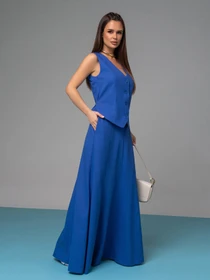 Костюми ISSA Plus модель 14627_голубой Фото