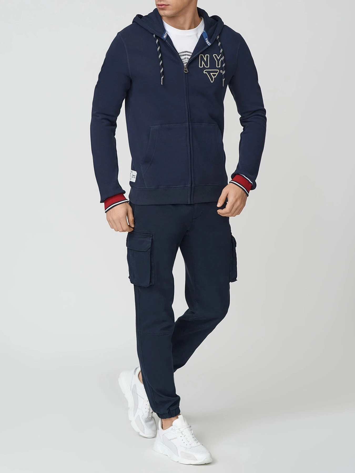 Худи и свитшоты Fred Mello модель FM21W06FZ_BLUE Фото