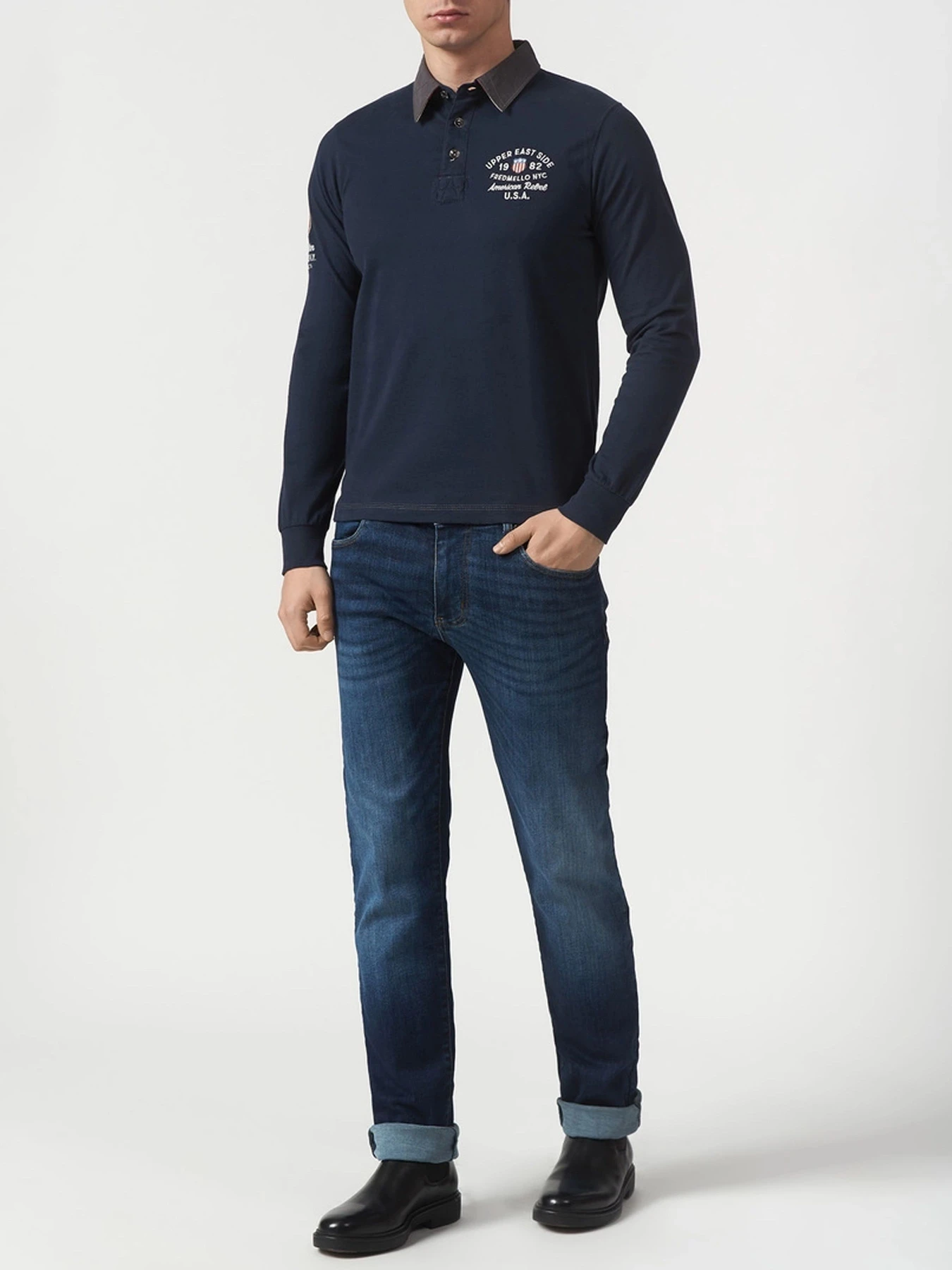 Худи и свитшоты Fred Mello модель FM20W09QC_BLUE Фото