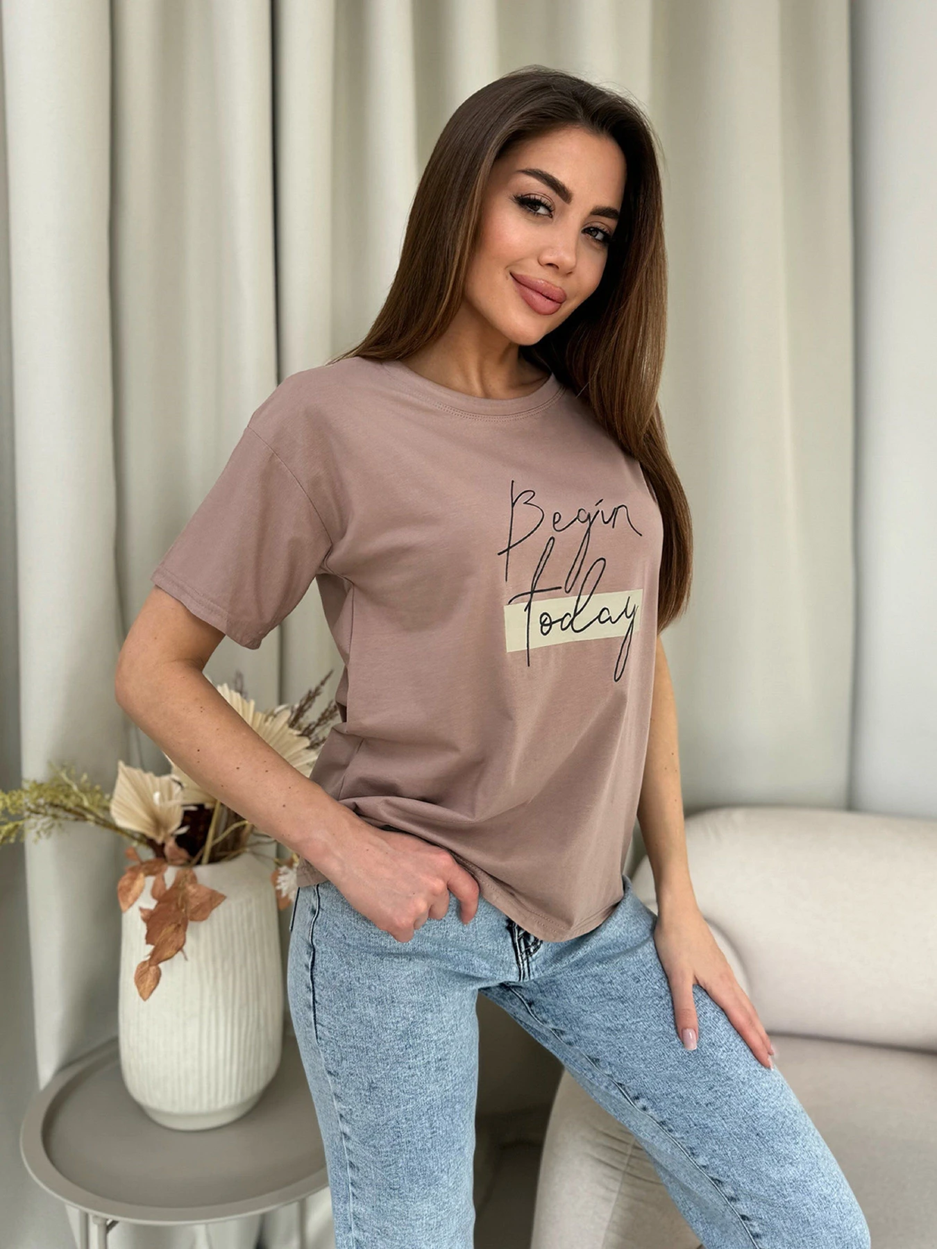 Футболки и поло ISSA Plus модель WN20-604_темно_бежевый Фото