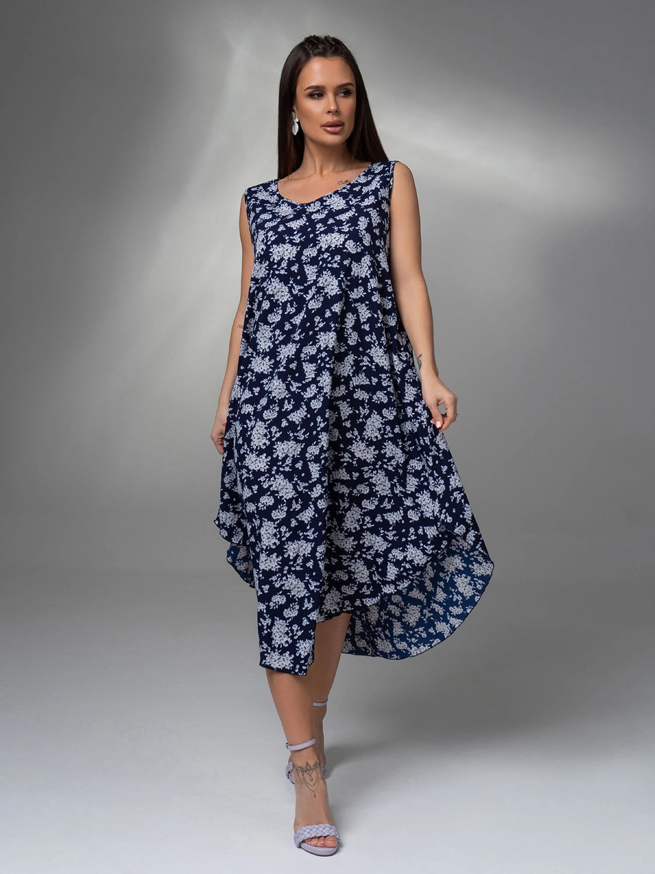 Платья ISSA Plus модель 14615_синий Платья ISSA Plus модель 14615_синий Фото
