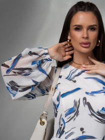 Сукні ISSA Plus модель 14617_белый_синий Фото