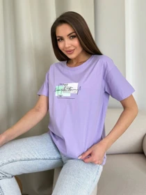 Футболки и поло ISSA Plus модель WN20-621_сиреневый Фото
