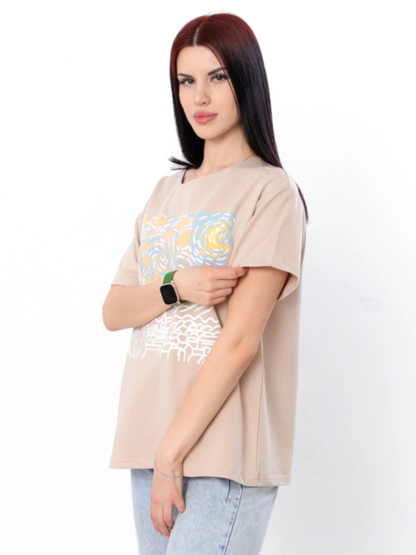 Футболки и поло Носи своє модель 8127-057-33-temno-kremovij-vzerunok Фото