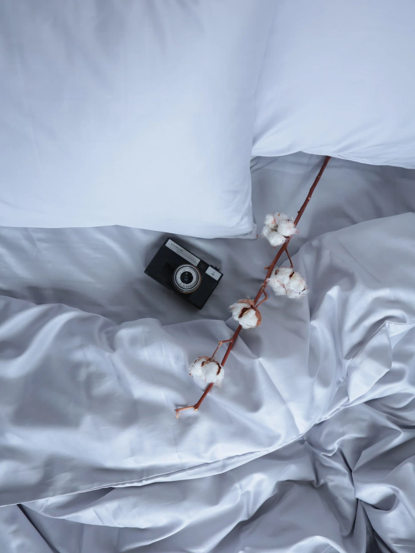 Комплект постельного белья с ткани Сатин Светло-серый цвет BedclozZzes модель 7423 Комплект постельного белья с ткани Сатин Светло-серый цвет BedclozZzes модель 7423 Фото