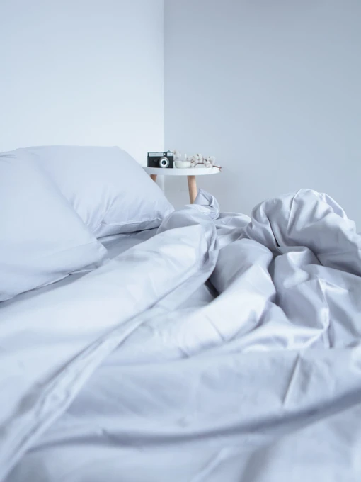 Комплект постельного белья с ткани Сатин Светло-серый цвет BedclozZzes модель 7423 Фото