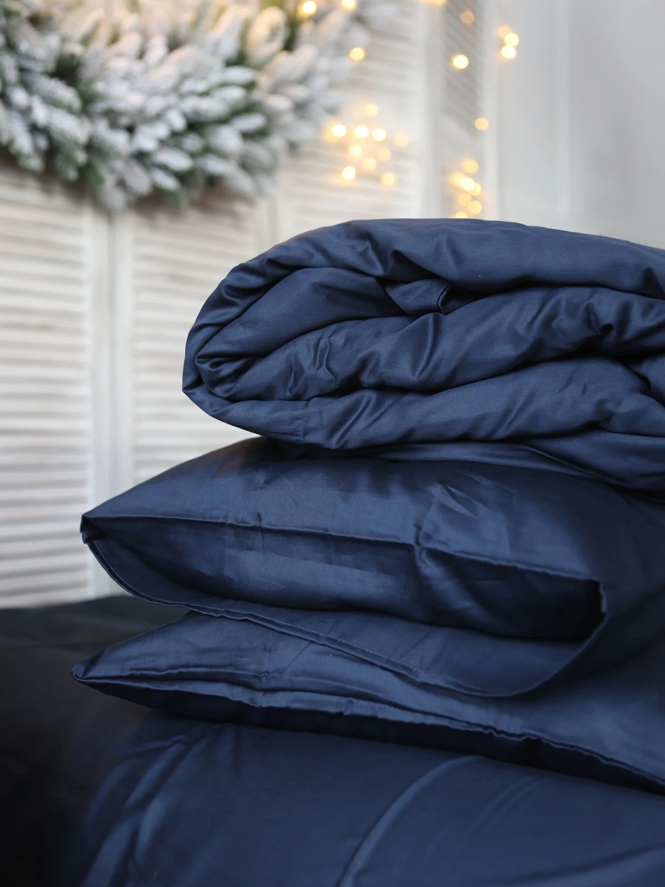 Комплект постільної білизни з тканини Сатин індиго колір BedclozZzes модель 14569 Комплект постільної білизни з тканини Сатин індиго колір BedclozZzes модель 14569 Фото