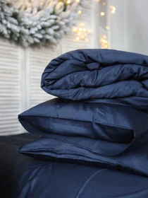 Комплект постільної білизни з тканини Сатин індиго колір BedclozZzes модель 14569 Фото
