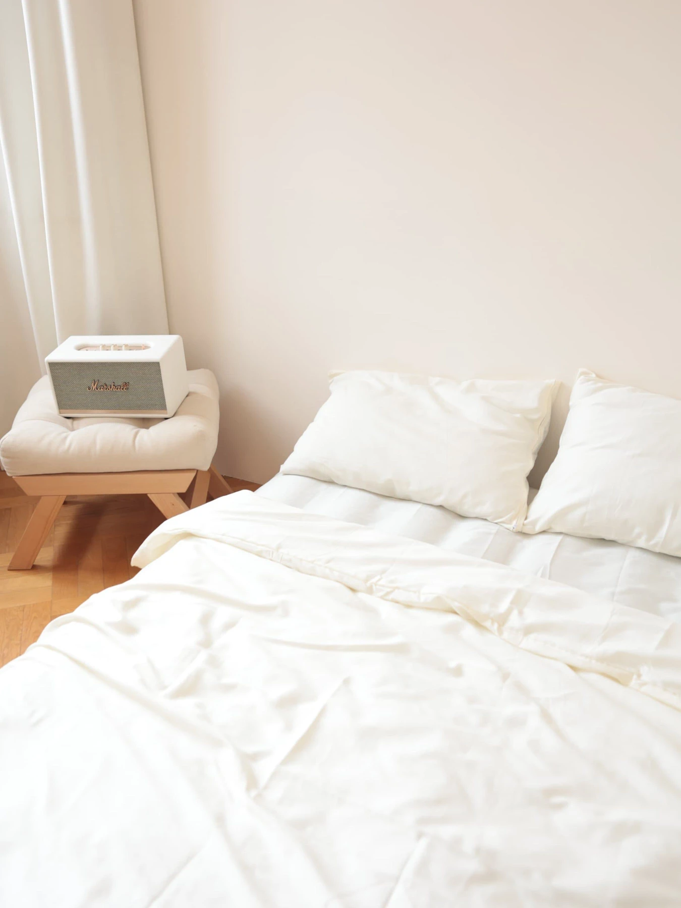 Комплект постельного белья с ткани Сатин молочный цвет BedclozZzes модель 15709 Комплект постельного белья с ткани Сатин молочный цвет BedclozZzes модель 15709 Фото