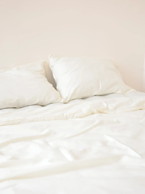 Комплект постельного белья с ткани Сатин молочный цвет BedclozZzes модель 15709 Фото