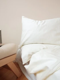 Комплект постельного белья с ткани Сатин молочный цвет BedclozZzes модель 15709 Фото