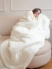 Комплект постельного белья с ткани Сатин молочный цвет BedclozZzes модель 15709 Фото