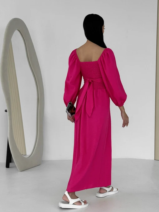 Лляна Жіноча Сукня максі Jadone Fashion фото 3