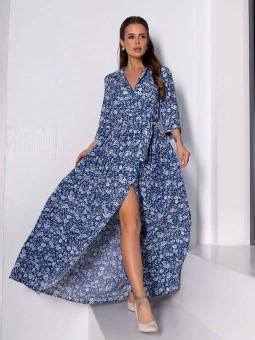 Сукні ISSA Plus модель 14634_синий Фото