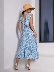 Платья ISSA Plus модель 14652_голубой Фото