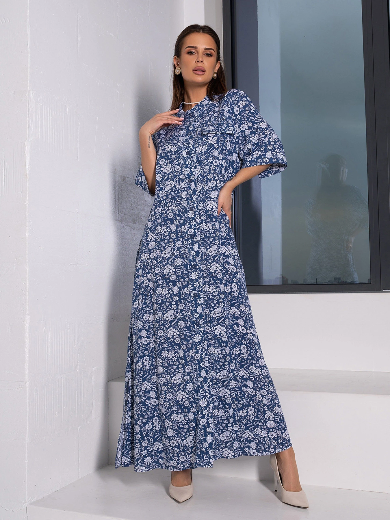 Платья ISSA Plus модель 14656_синий Платья ISSA Plus модель 14656_синий Фото
