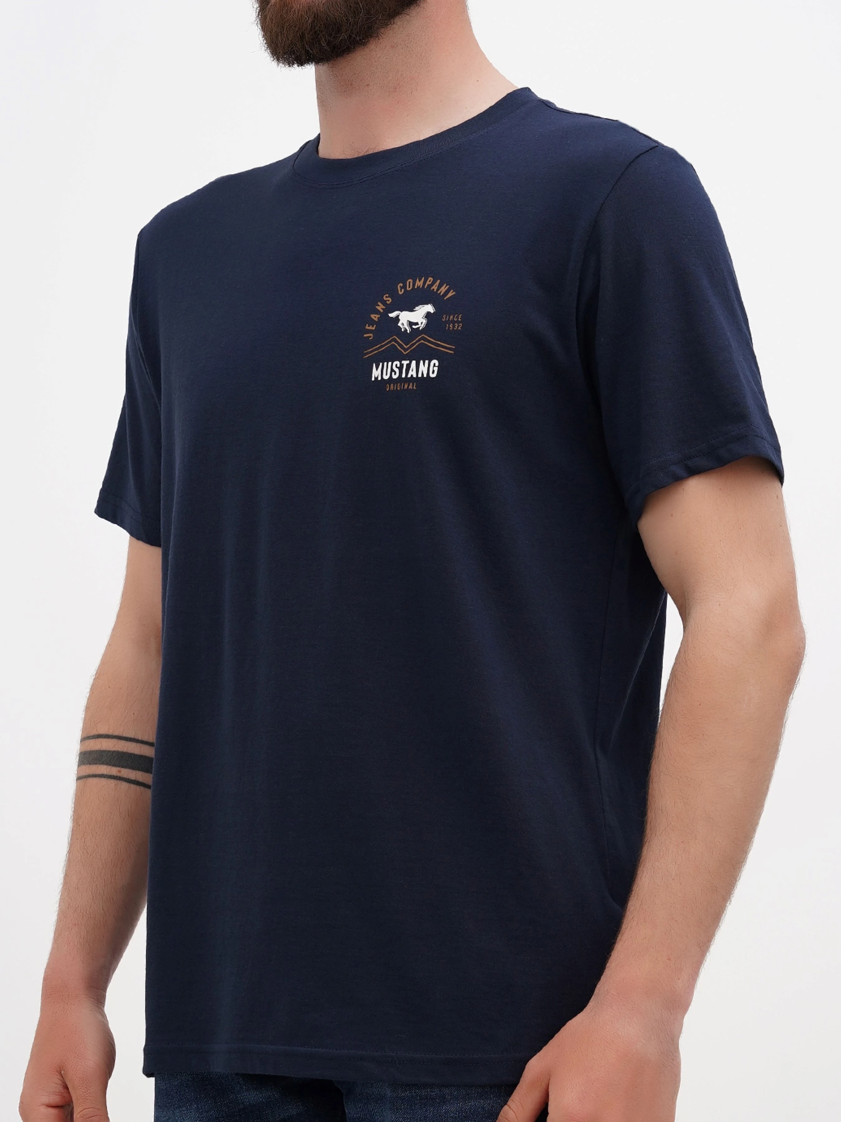 Бавовняна Чоловіча Футболка Mustang Jeans фото 3