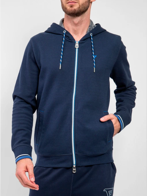 Худи и свитшоты Fred Mello модель FM24S08FZ_BLUE Фото