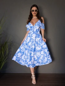 Платья ISSA Plus модель 14674_голубой Фото