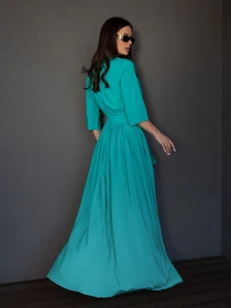 Платья ISSA Plus модель 14686_бирюзовый Фото