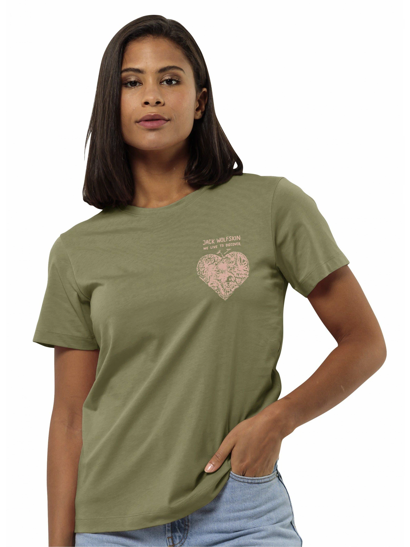 Футболки і поло Jack Wolfskin Discover heart t w модель 1809701_4511 Фото