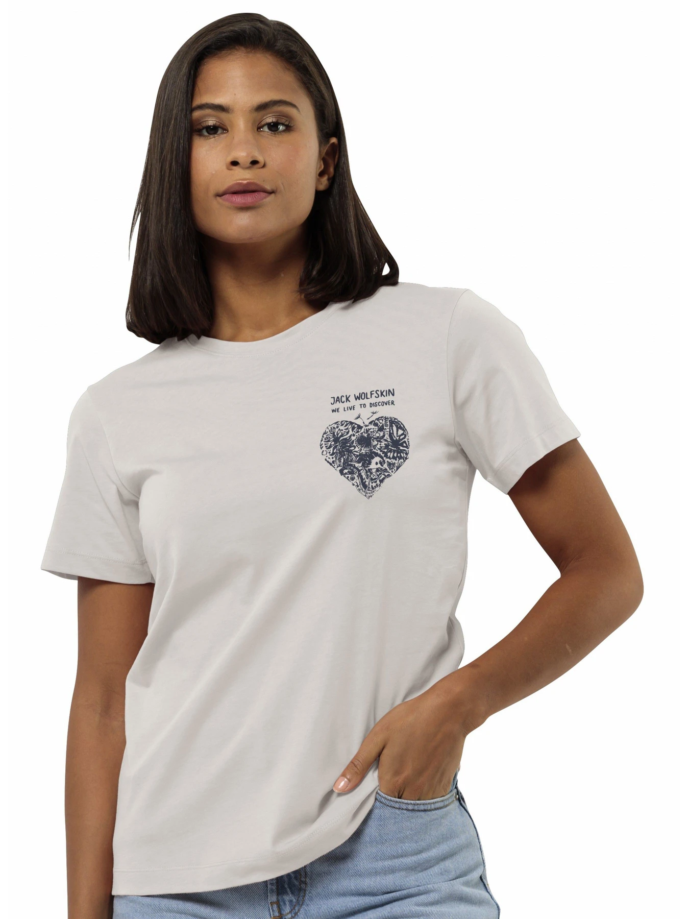 Футболки и поло Jack Wolfskin Discover heart t w модель 1809701_5629 Фото