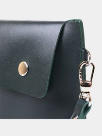 Шкіряна практична тревел-косметичка Shvigel Зелений Shvigel модель bag24_16423 Фото