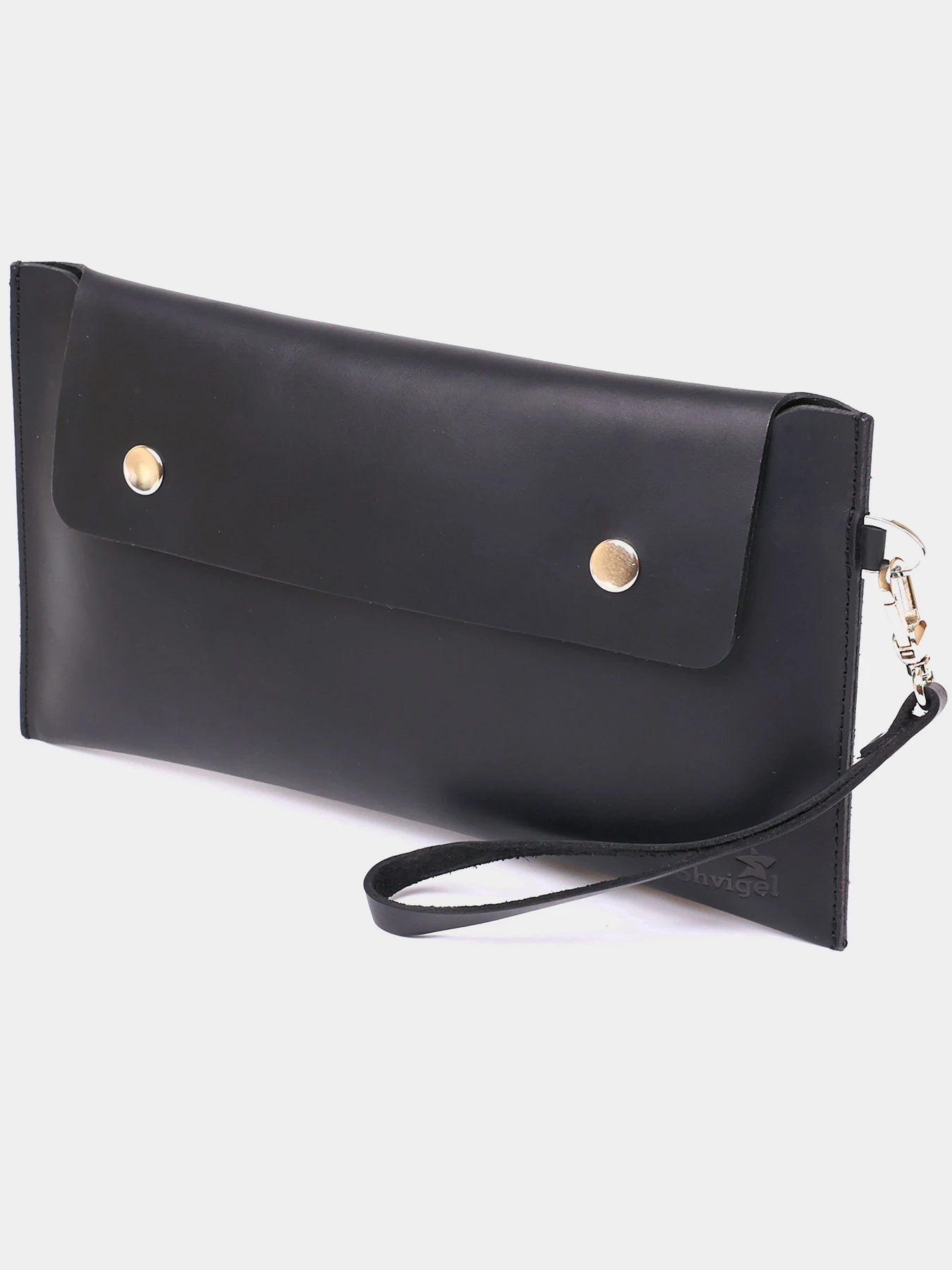 Шкіряна матова тревел-косметичка унісекс Shvigel Чорний Shvigel модель bag24_16426 Фото
