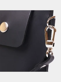 Шкіряна матова тревел-косметичка унісекс Shvigel Чорний Shvigel модель bag24_16426 Фото