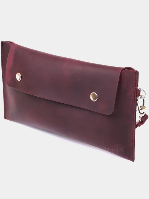 Винтажная женская тревел-косметичка Shvigel Бордовый Shvigel модель bag24_16429 Фото