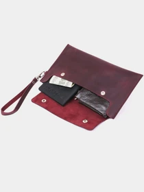Вінтажна жіноча тревел-косметичка Shvigel Бордовий Shvigel модель bag24_16429 Фото