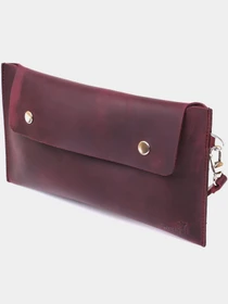 Вінтажна жіноча тревел-косметичка Shvigel Бордовий Shvigel модель bag24_16429 Фото