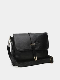 Сумки Borsa Leather модель K10306-black Фото