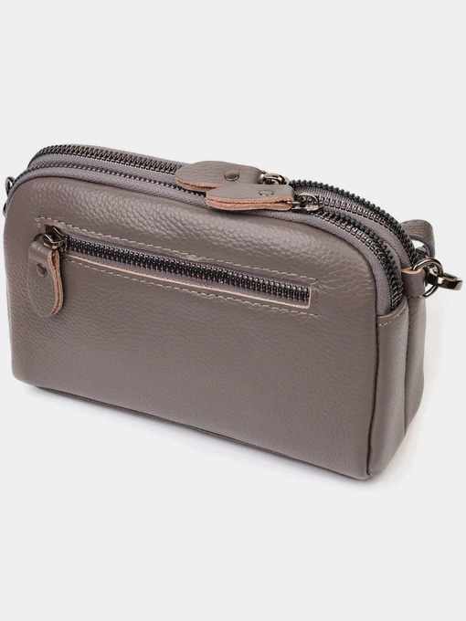 Vintage Крос-боді колір сірий фото 2