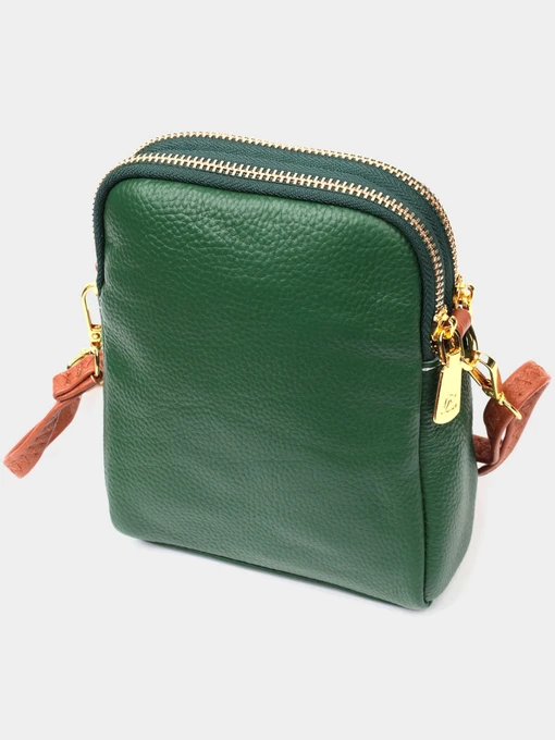 Vintage Крос-боді колір зелений фото 3