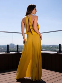 Платья ISSA Plus модель 14720_горчичный Фото