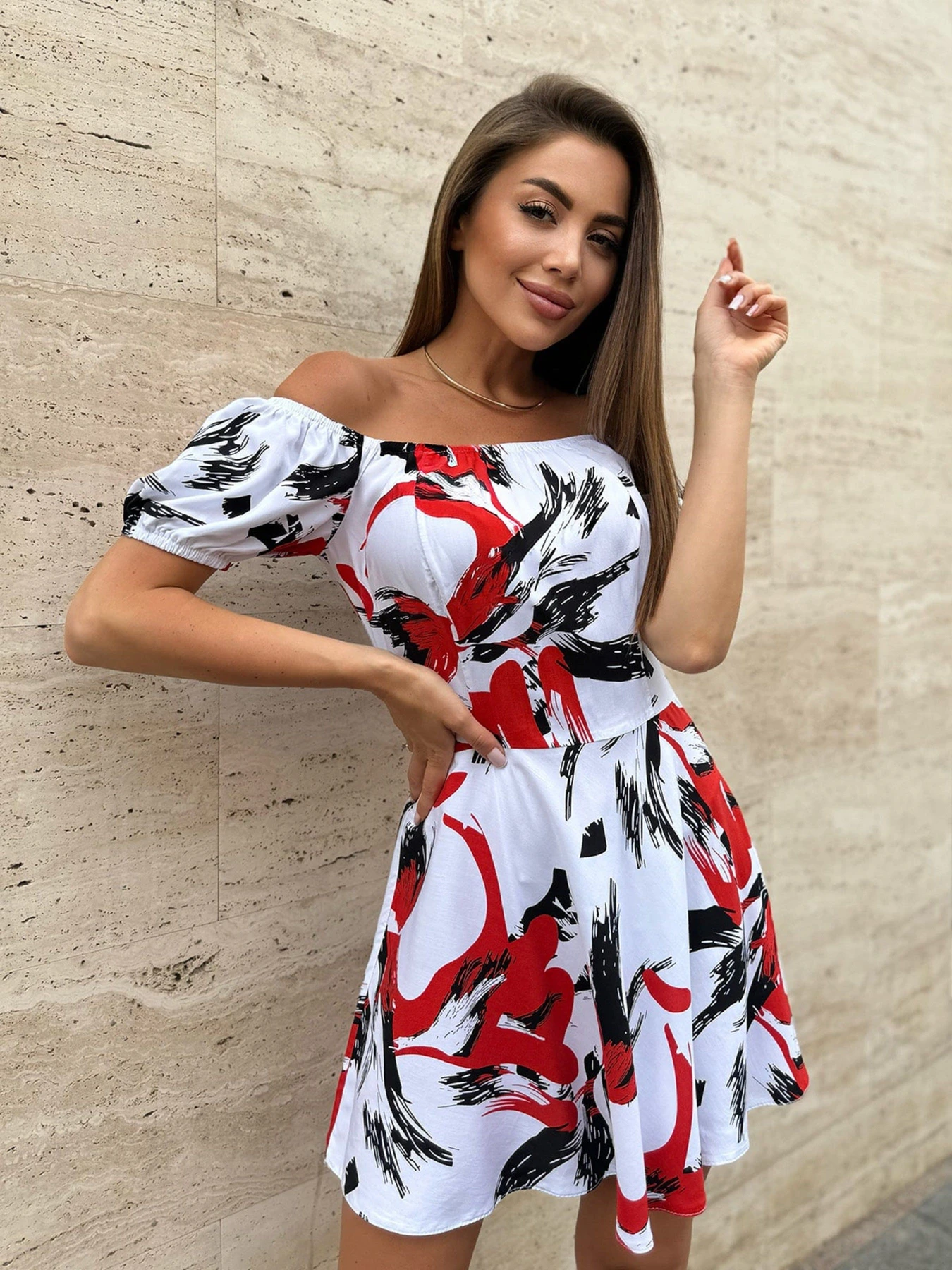 Платья ISSA Plus модель 14742_мультиколор Платья ISSA Plus модель 14742_мультиколор Фото