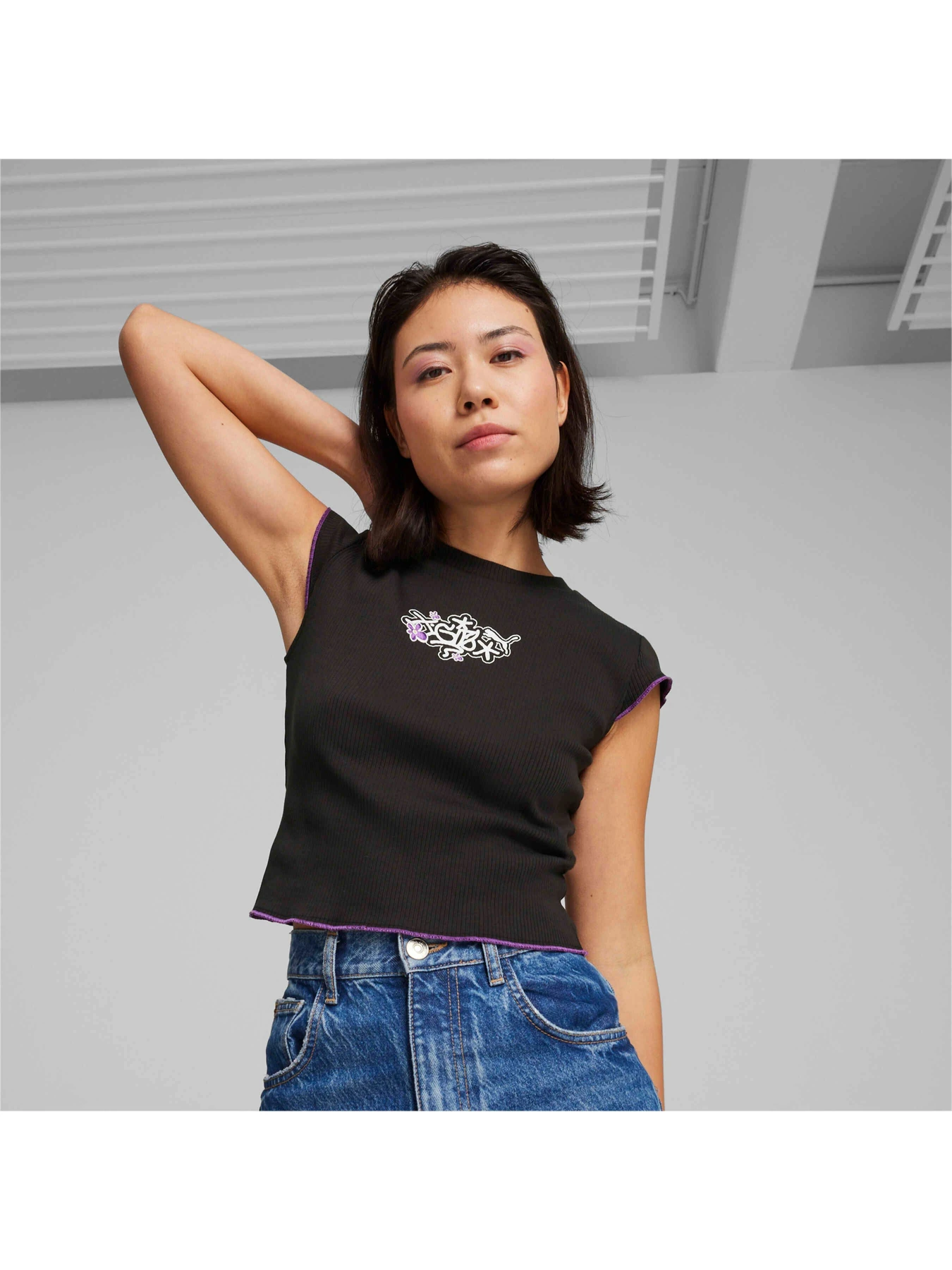 Футболки і поло PUMA x X-girl Ribbed Tee модель 624705 Фото