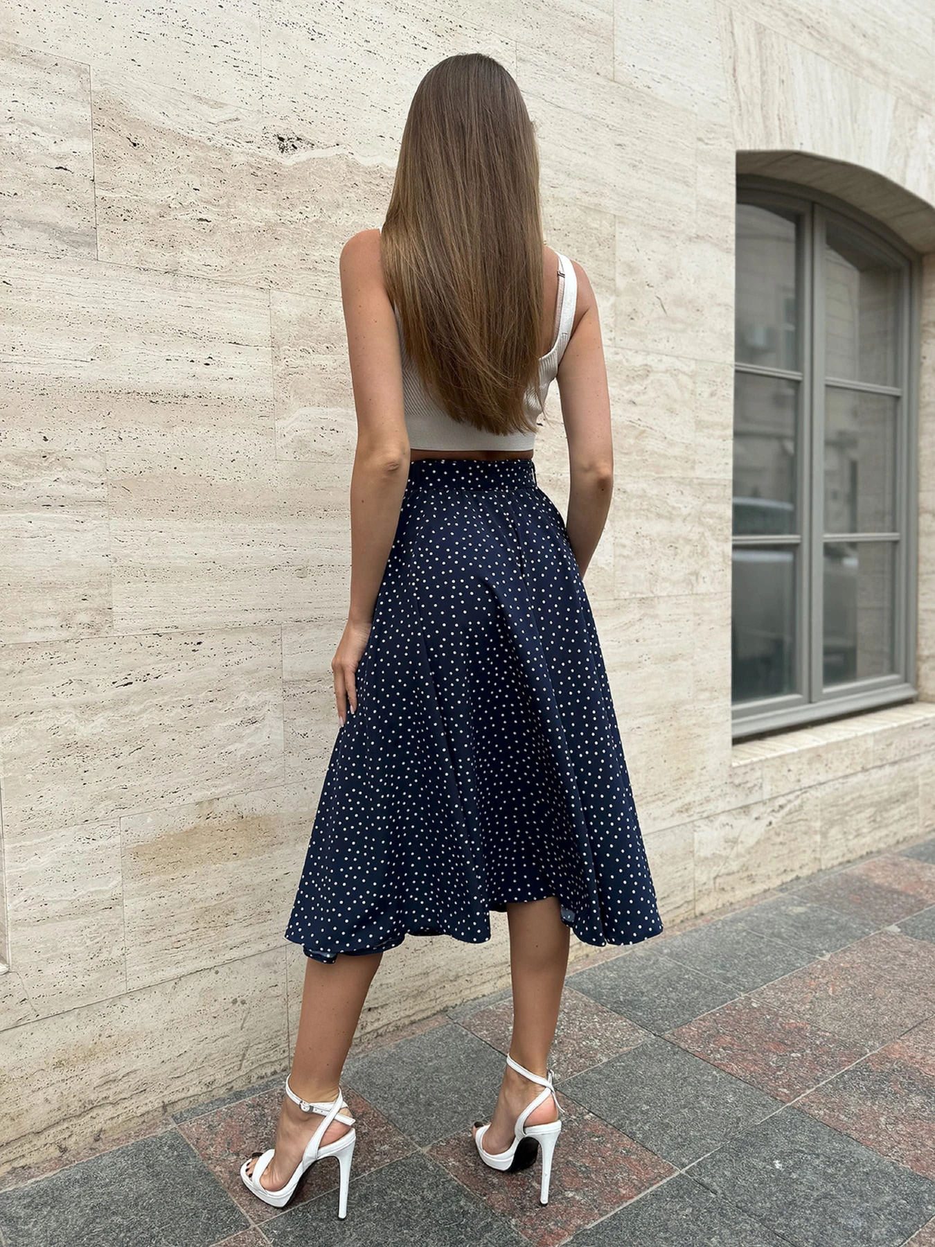 Юбки ISSA Plus модель 14470_синий Фото