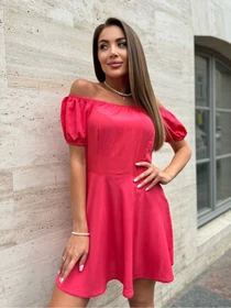Платья ISSA Plus модель 14744_малиновый Фото