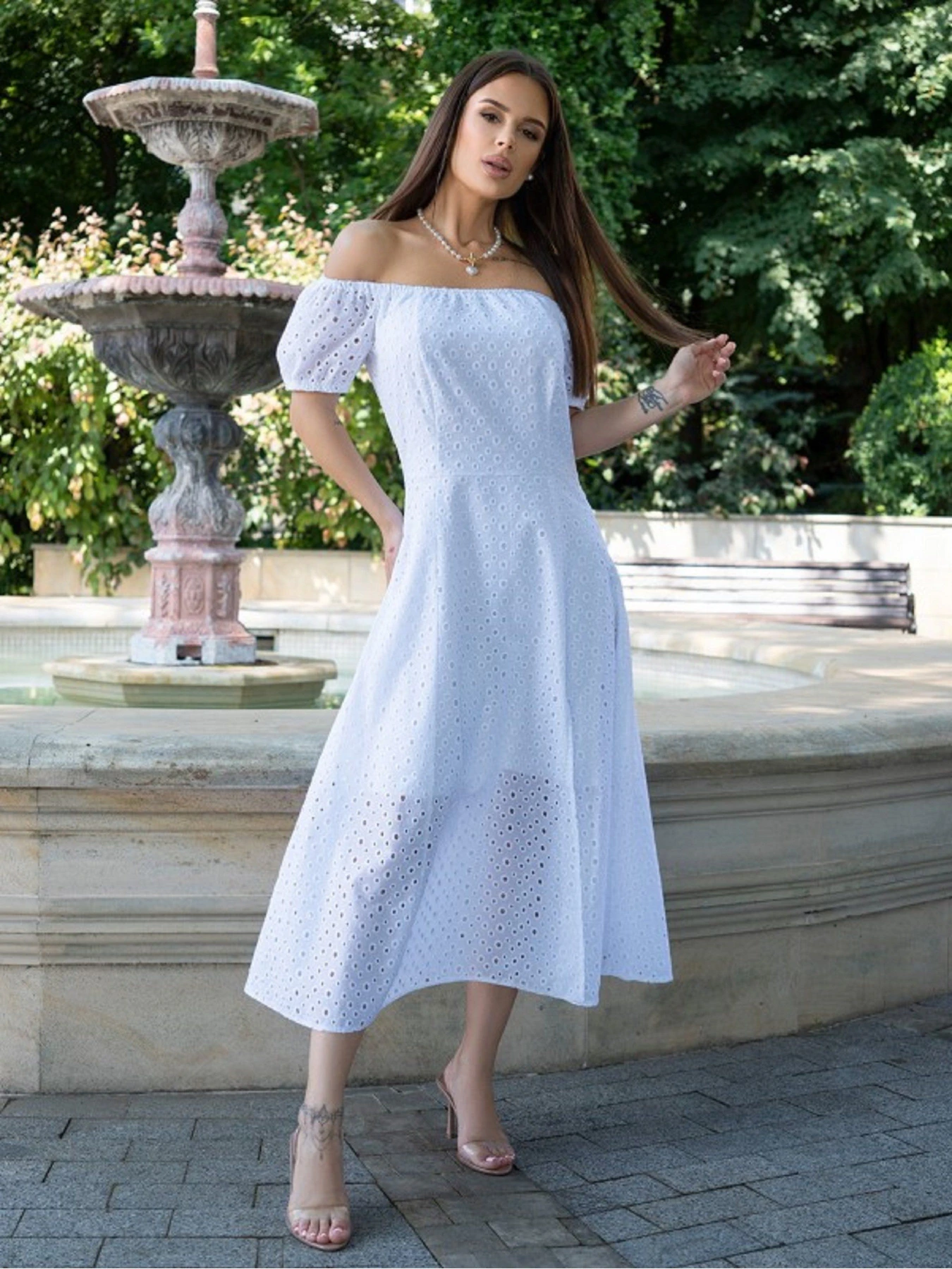 Платья ISSA Plus модель 14733A_белый Фото