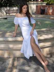 Платья ISSA Plus модель 14733A_белый Фото
