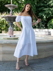Платья ISSA Plus модель 14733A_белый Фото