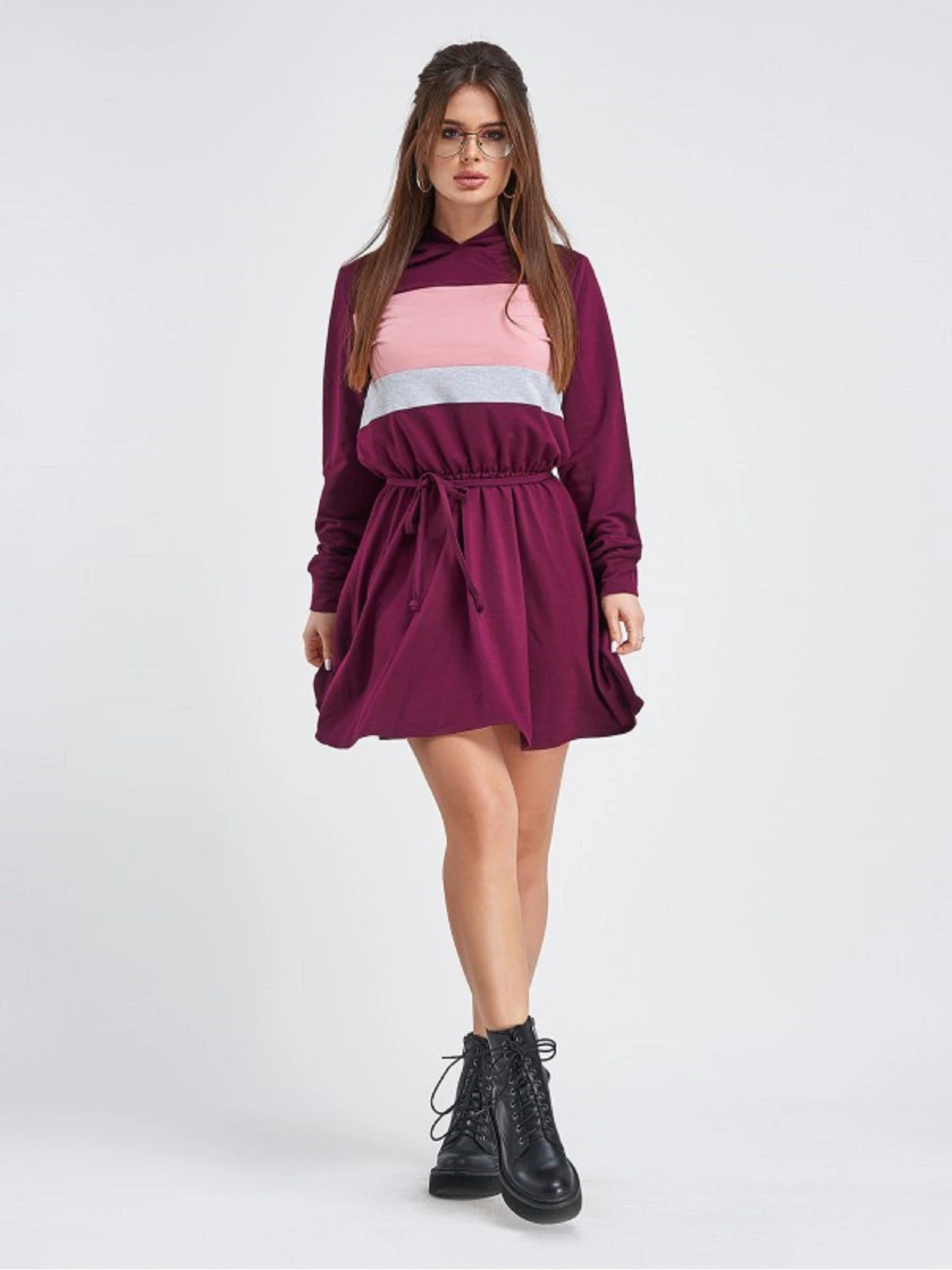 Платья ISSA Plus модель 11289_бордовый Фото