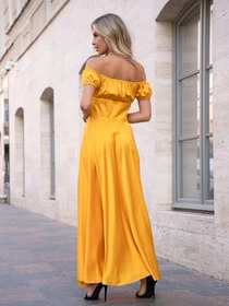 Сукні ISSA Plus модель 14755_горчичный Фото
