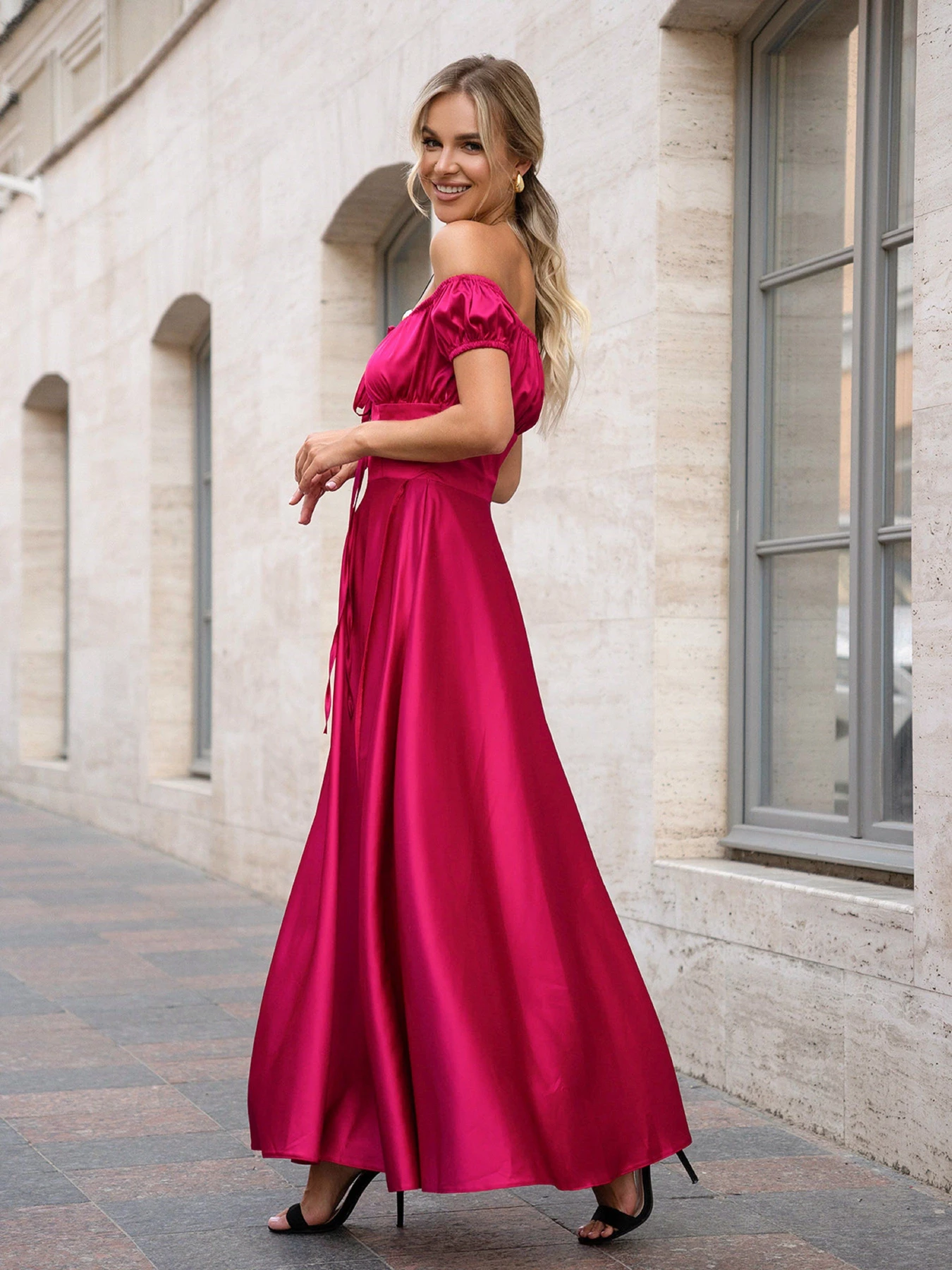 Платья ISSA Plus модель 14755_малиновый Фото