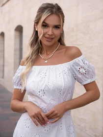 Платья ISSA Plus модель 14758_белый Фото