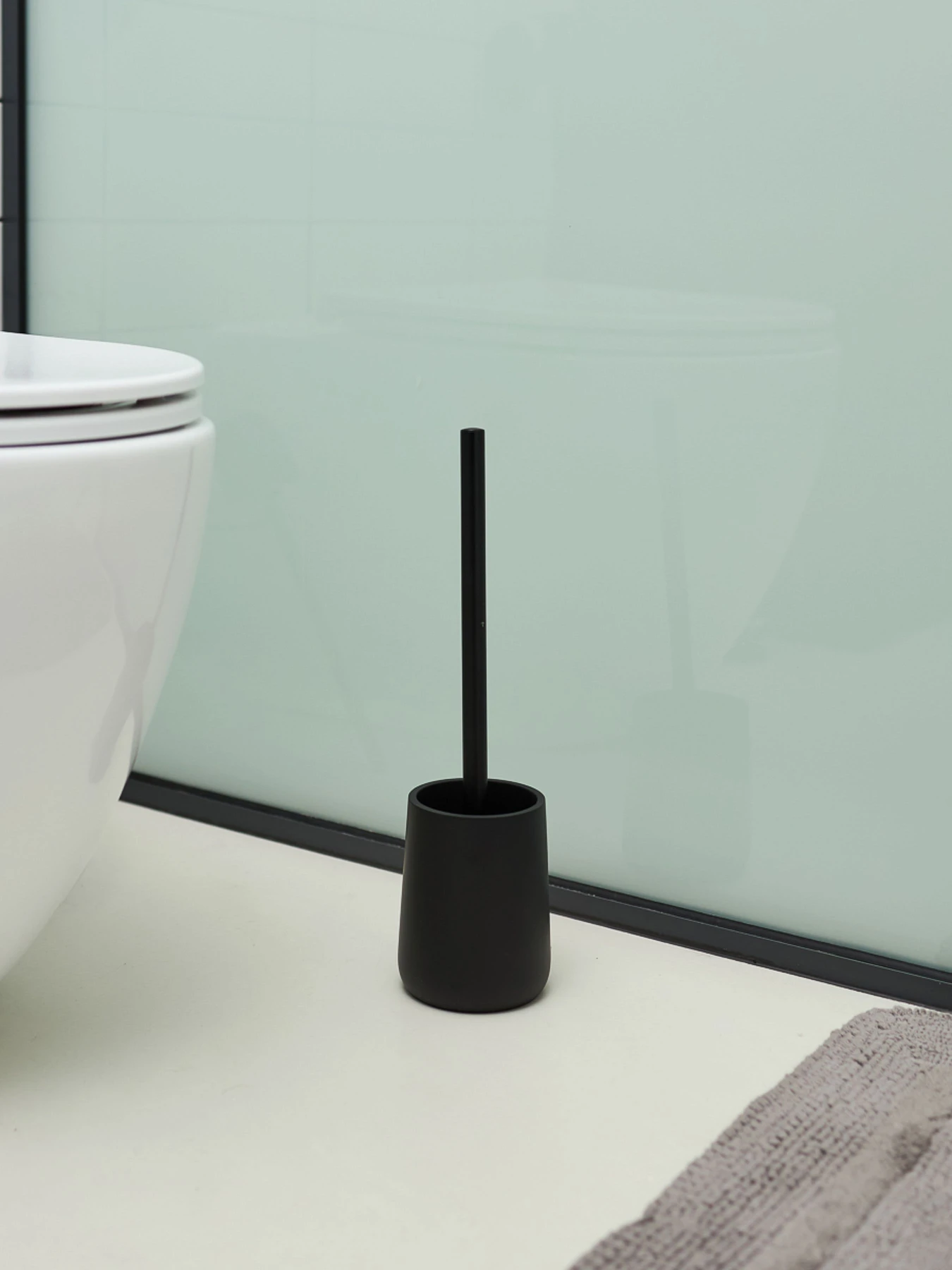 Йоржик для унітазу чорний Richmond MBM HOME модель BA-10 BLACK Фото
